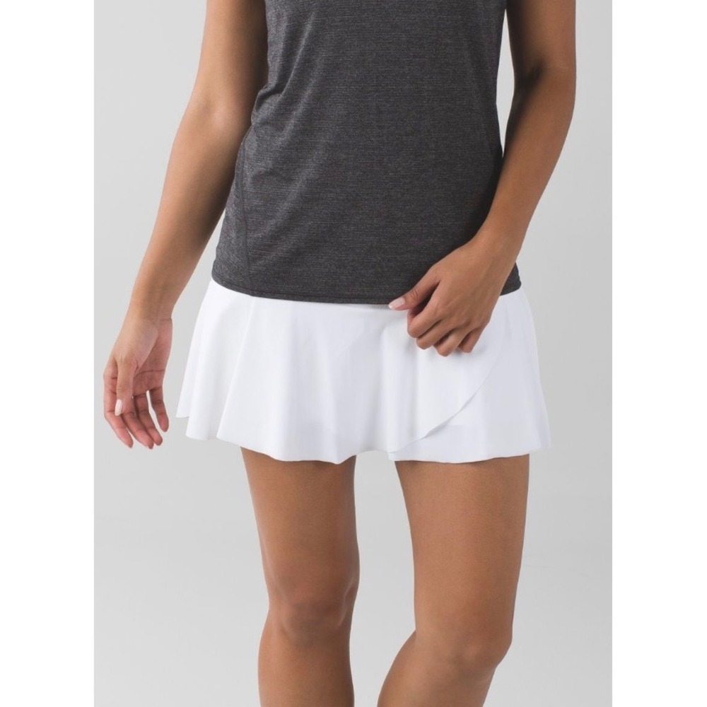 Lululemon Play Off The Pleats Skirt Off White Tennis Golf Skort Size 8 - Picture 9 of 10